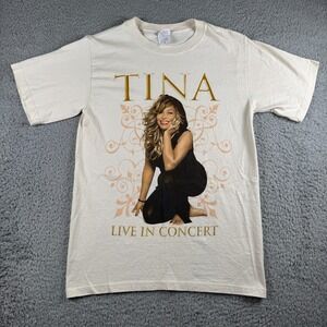Tina Turner Live In Concert 2008 North America Tour Advil Beige Unisex Shirt S